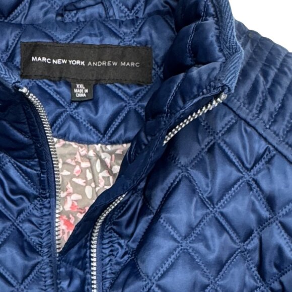 NEW ANDREW MARC QUILTED ZIP MOTO JACKET PREMIUM COASTAL COWGIRL CABINCORE XXL - Picture 4 of 10